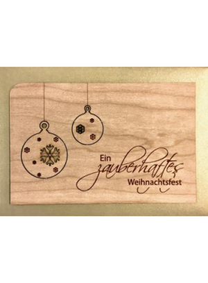 Holzpost Karte 'Zauberhafte Weihnachten'