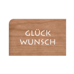 Holzpost Grußkarte 'Glückwunsch'