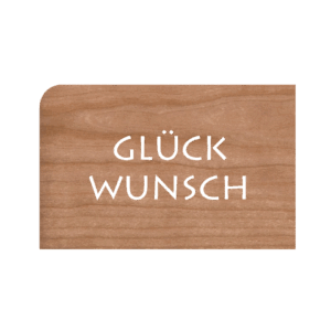 Zubehör: Holzpost Grußkarte 'Glückwunsch'