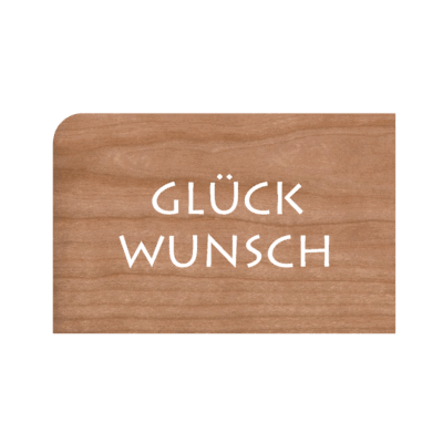 Zubehör: Holzpost Grußkarte 'Glückwunsch'