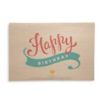 Holzpost Klappkarte 'Happy Birthday'
