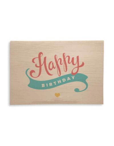 Holzpost Klappkarte 'Happy Birthday'